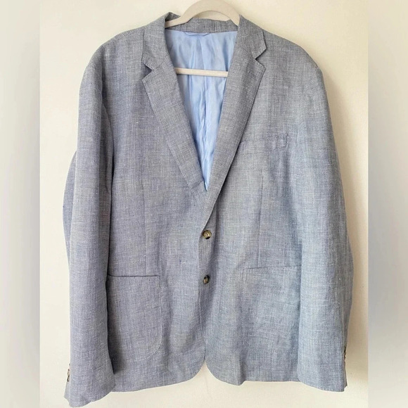 Ross & Gunn Jacket Cascades Sports Fit  Men’s 3X Wool Linen Blazer - Picture 2 of 10